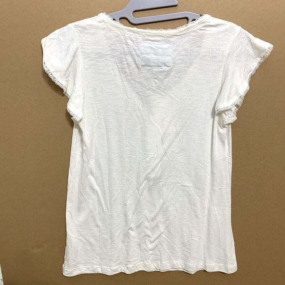 FAT FACE Ivory White LUNA Woven Sleep Tee Cotton/Modal SZ 2 NWT - Picture 6 of 7